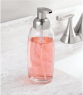 Modern Glass Refillable Vintage Inspired Foaming Soap Dispenser (Set of 2)