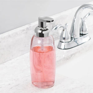 Modern Glass Refillable Vintage Inspired Foaming Soap Dispenser (Set of 2)