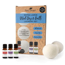 Load image into Gallery viewer, Wool Dryer Balls 6 Pack and Sparkling Laundry Blend 3 Pack

